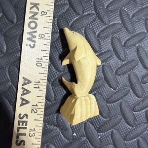 Small Wooden Dolphin Statue